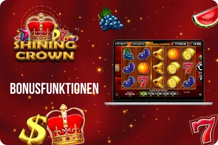 Jackpot Cards Bonusrunde im Shining Crown Slot mit österreichischer Flagge